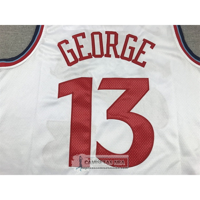 Camiseta Los Angeles Clippers Paul George NO 13 Association 2024-25 Blanco